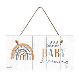 Oh Baby Boy Shhh Baby Dreaming Hanging Plaque