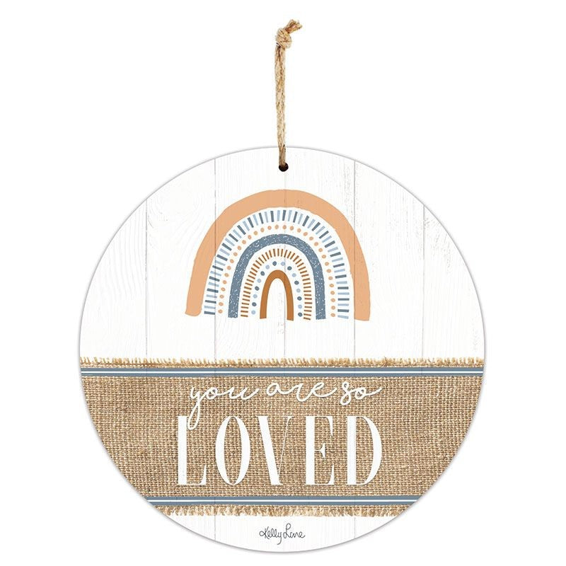 Oh Baby Boy You Are So Loved Round Hanging Sign