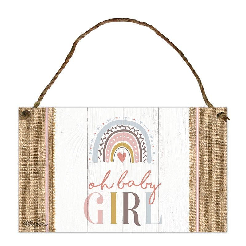 Oh Baby Girl Hanging Sign