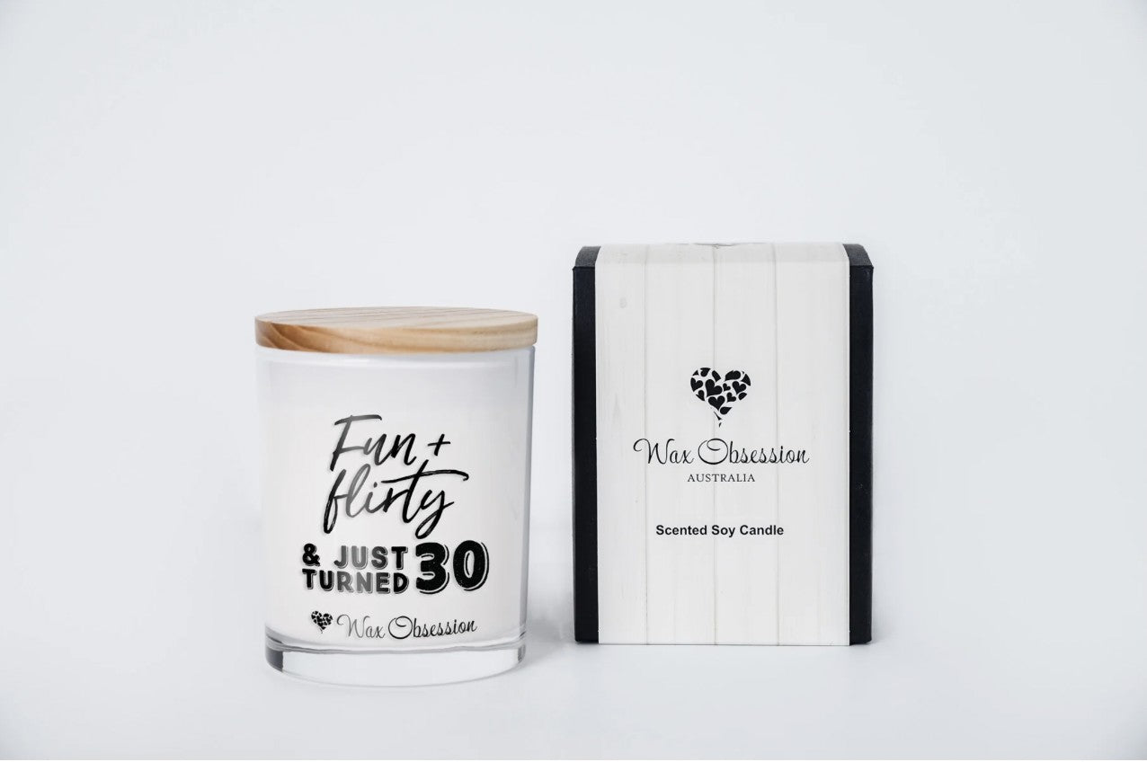 Quote Candles 30 Years Vanilla Caramel