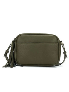 Raven Dark Olive Crossbody Bag