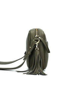 Raven Dark Olive Crossbody Bag