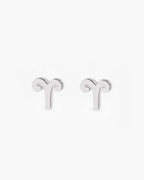 Sterling Silver Zodiac Earring - Aries [sty:aries]