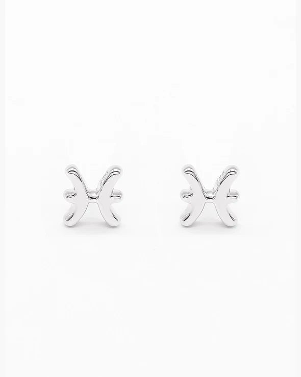 Sterling Silver Zodiac Earring - Pisces [sty:pisces]