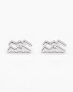 Sterling Silver Zodiac Earring - Aquarius [sty:aquarius]