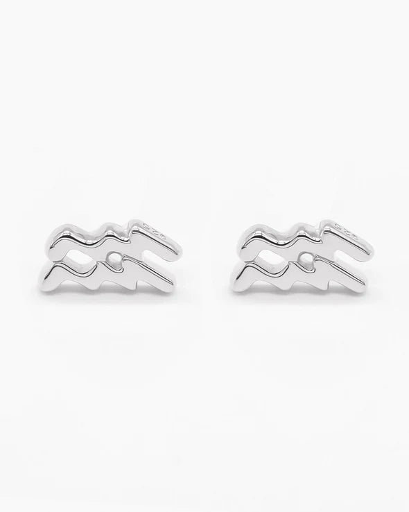 Sterling Silver Zodiac Earring - Aquarius [sty:aquarius]