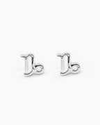 Sterling Silver Zodiac Earring - Capricorn [sty:capricorn]