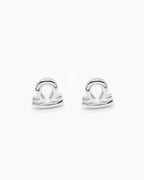 Sterling Silver Zodiac Earring - Libra [sty:libra]