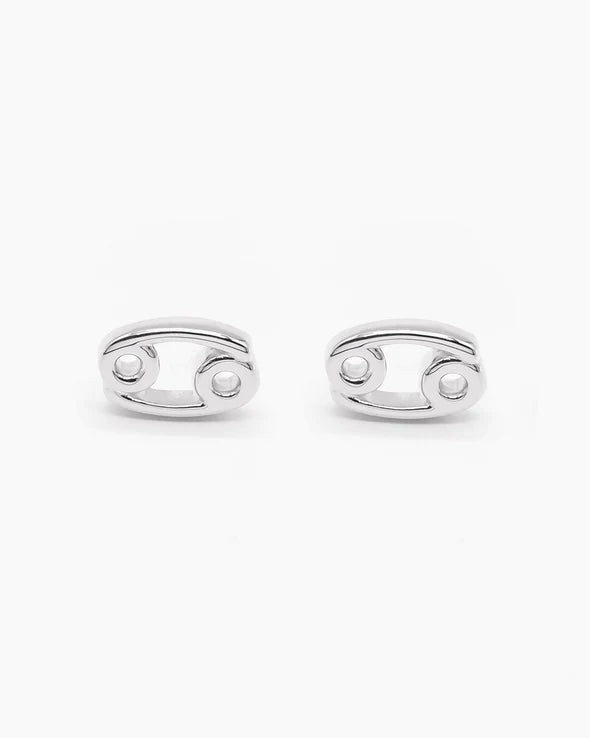 Sterling Silver Zodiac Earring - Cancer [sty:cancer]