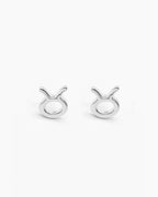 Sterling Silver Zodiac Earring - Taurus [sty:taurus]