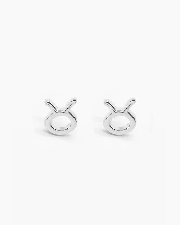 Sterling Silver Zodiac Earring - Taurus [sty:taurus]
