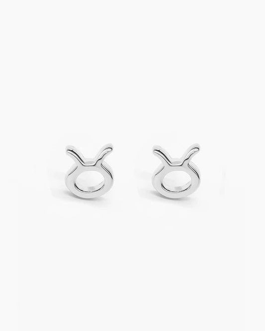 Sterling Silver Zodiac Earring - Taurus [sty:taurus]