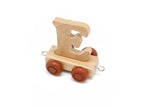 Wood Train Carriage Letter - E