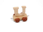 Wood Train Carriage Letter - U