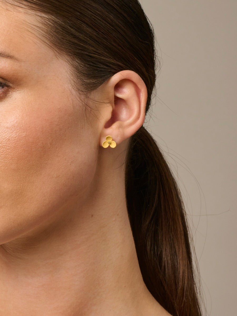 Yellow Trillium Mini Stud