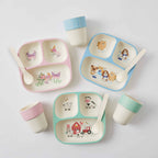 Butterfly Fun Bamboo Kids Dinner Set
