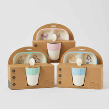 Load image into Gallery viewer, Butterfly Fun Bamboo Kids Dinner Set
