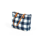 Gingham Navy & White Tote