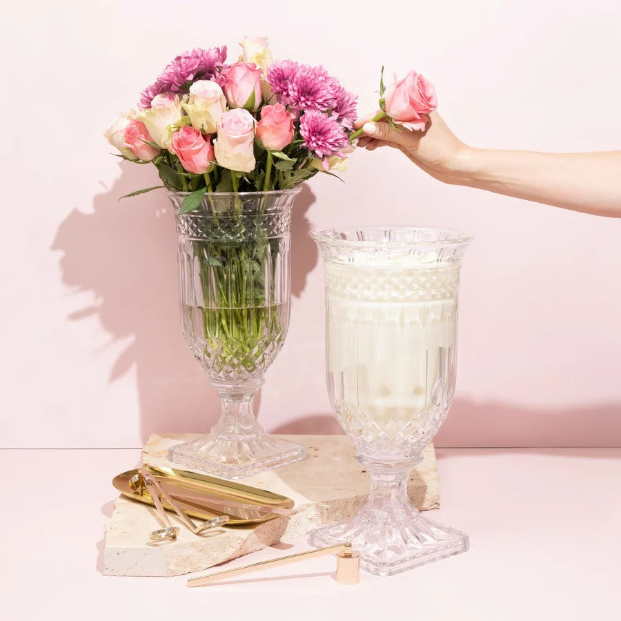 Lee & Lou Crystal Vase Candle - Retreat