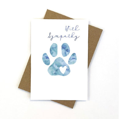 Pet Paw Sympathy Card