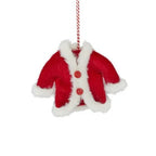 Santa Coast Hanger Fabric 12x1x16cm Red