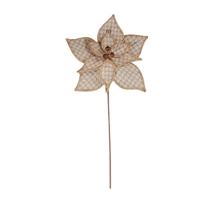 Pointsettia/bell Pick Fab 53x29cm Nat