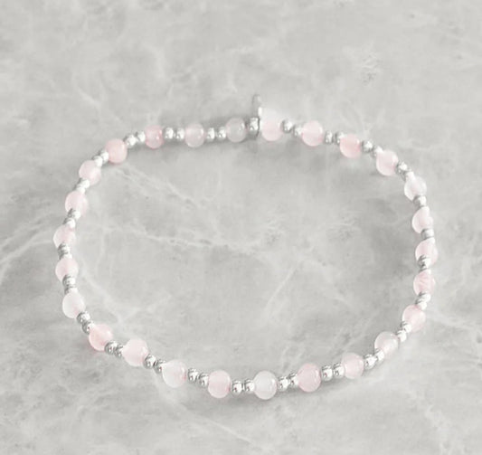 Petals- Multi Rose Quarts Bracelet 