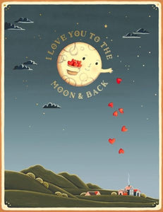 Card - Moon And Back Love