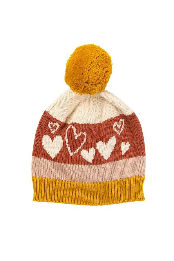 Love Heart Beanie Blush/coral 