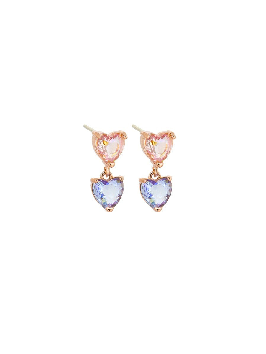 Tiger Tree - Crystal Heart Duo Earringgs