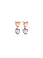 Tiger Tree - Crystal Heart Duo Earringgs