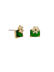 Tiger Tree - Emerald Alana Earrings