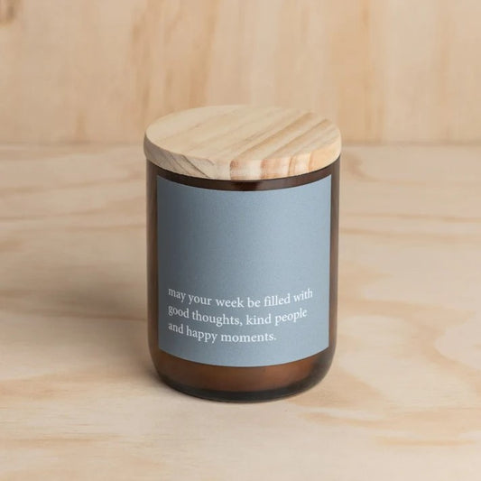 Heartfelt Quote Candle - May Your Week Be Filled - Hudson Valley Fragrance