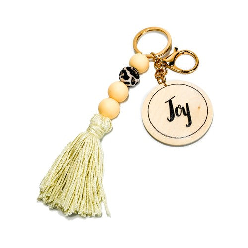 Beeded Blisss Macrame Keyring - Joy 