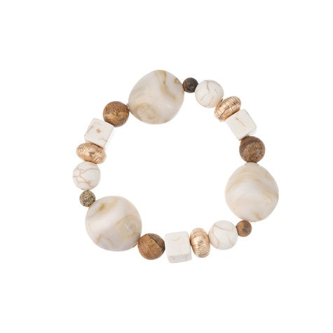 Zen Bracelet [col:white & Gold]