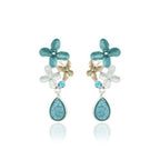 Earrings Iris Daisy Drop [col:teal]