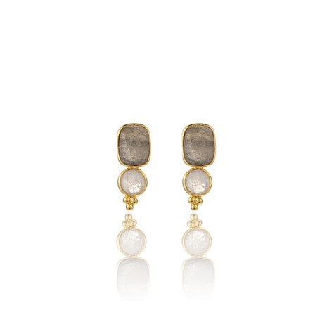 Gemma Earrings Bass Plated Gold - Stud 