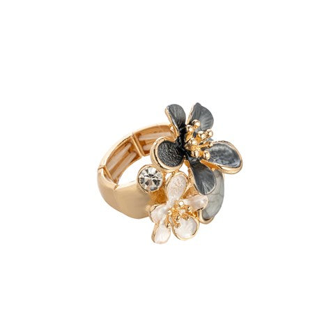 Ieis Ring Flower [col:gold]
