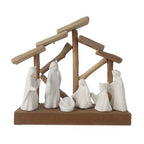 3 Wise Men Decoration Wood / Ceramic 24x23cm White/nat