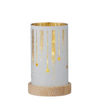 Led Light With Stars 11x18cm White And Gold 