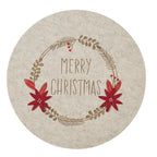 Placemat With Merry Christmas Felt 38cm Circle 