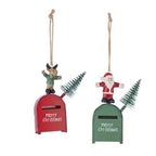 Letterbox Hanger Metal 16cm Red/ Green 2 Assorted 