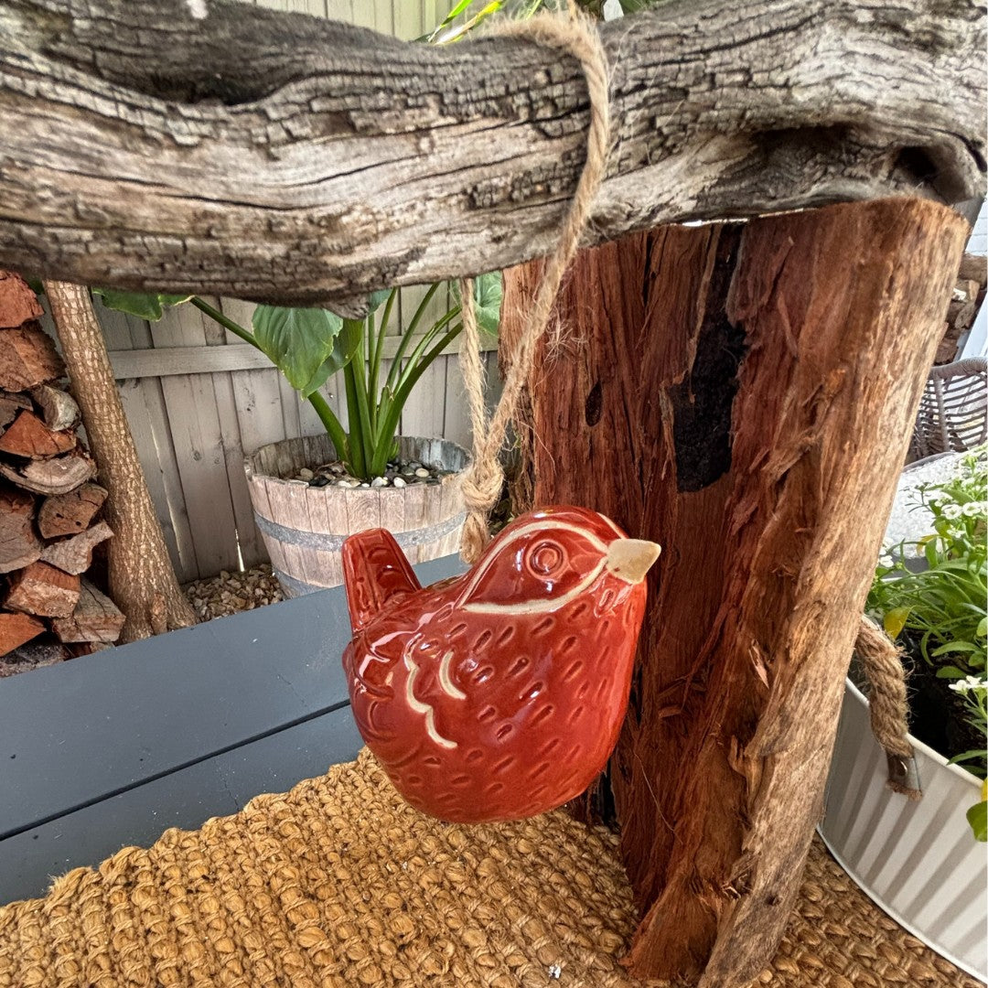 Hanging Bird Bell - Red 