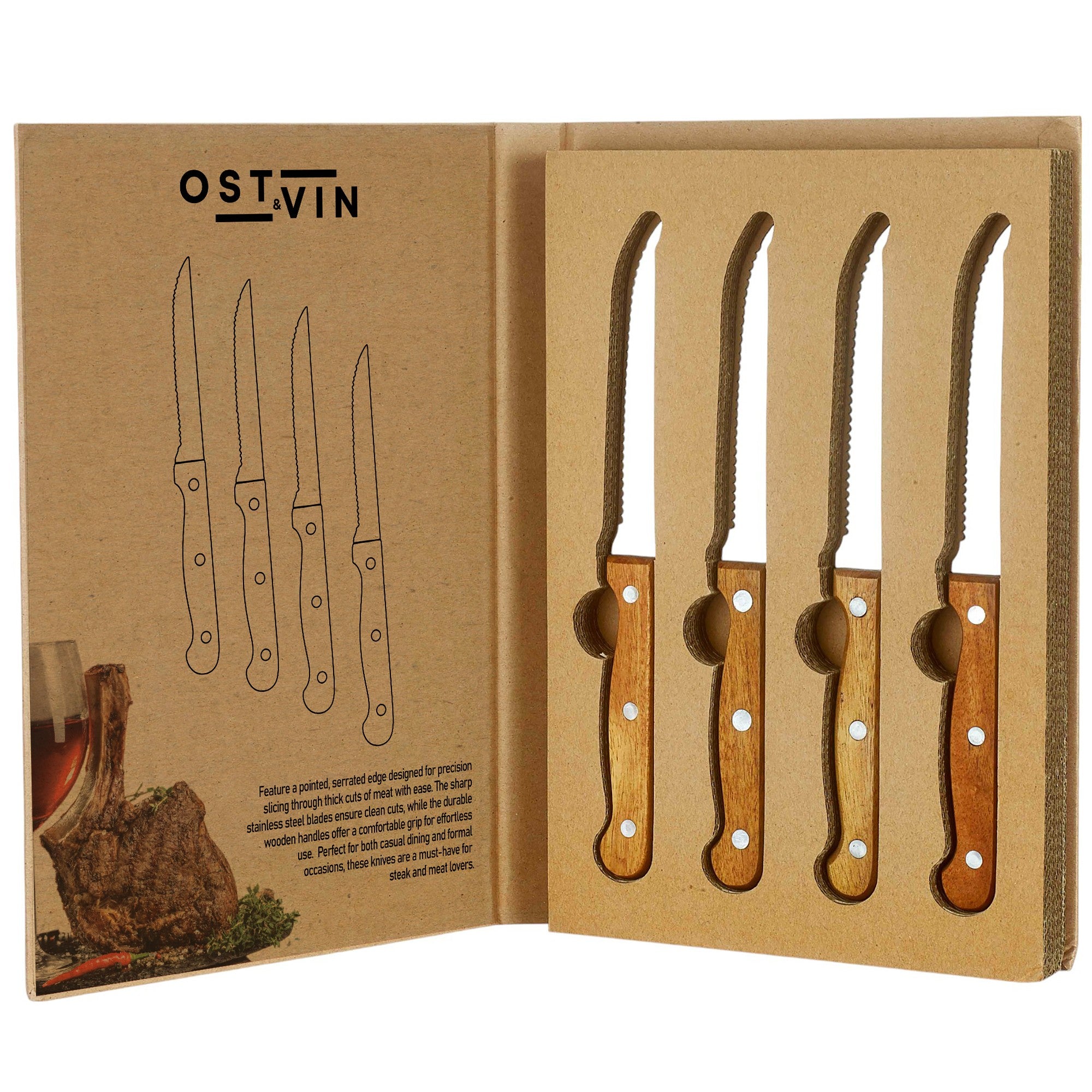 4 Peice 18cm Steak Knife Gift Set 