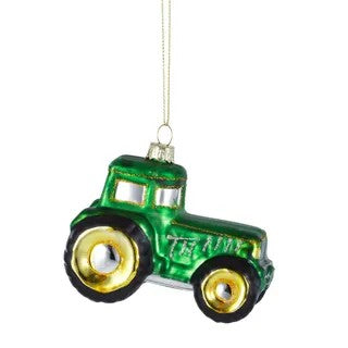 Harvest Ornament Glass 9x5x8cm Green / Gold 