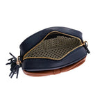 Sally Bow - Navy & Tan Bow 