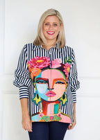 Frida Shirt Navy Lonng Sleeve [siz:med]