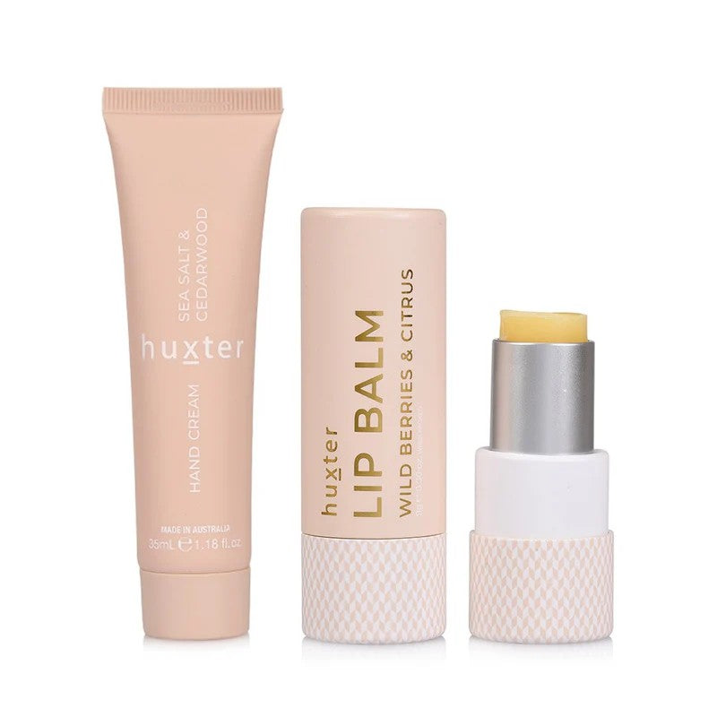 Huxter Lip And Hand Cream Duo - Neutral - Sea Salt & Cedarwood  