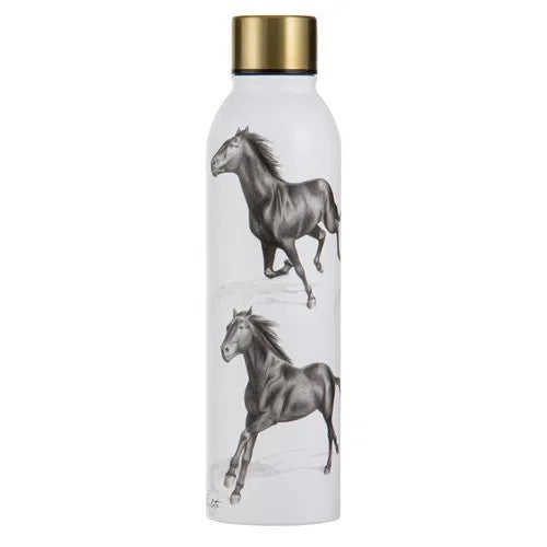 Horses By Charlotte Black Drink Bottle