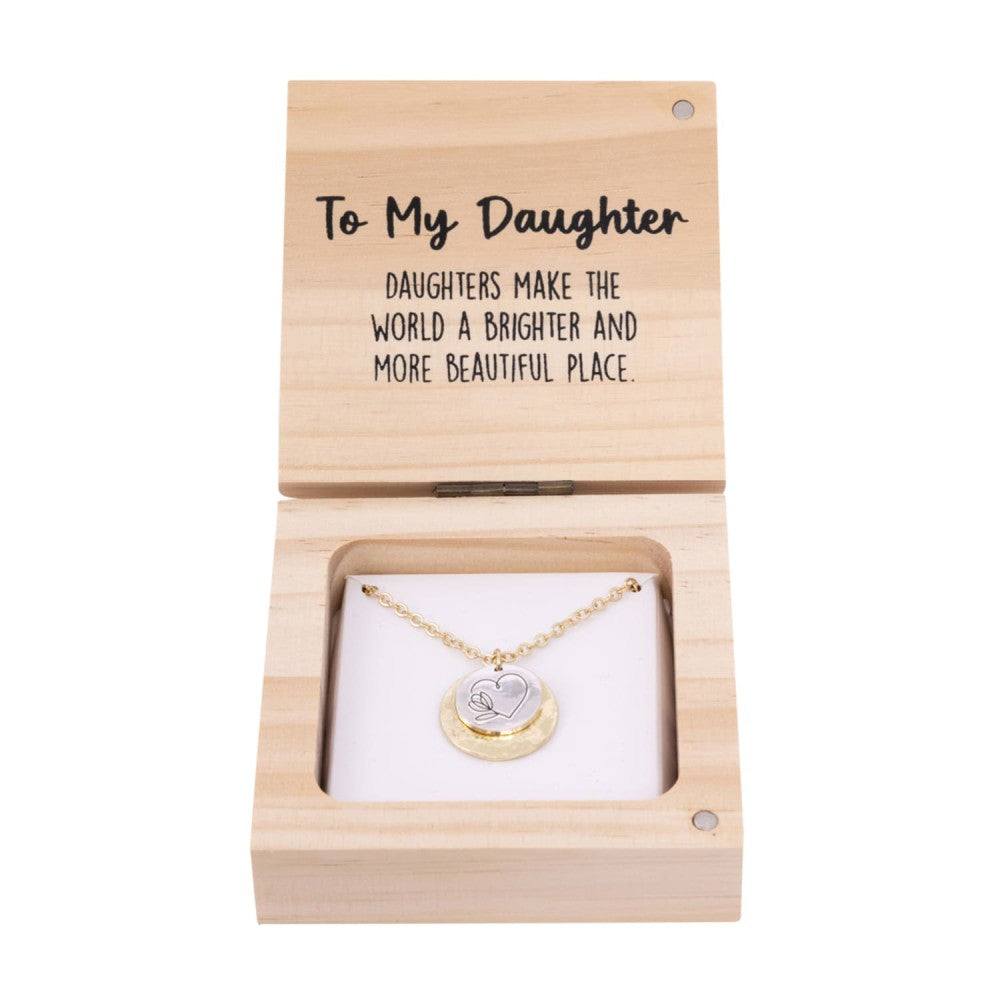 Heart & Soal Necklace - To My Daughter 